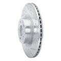 R1 20-25 Tesla Model Y Front Right Drilled & Slotted Silver Brake Rotor