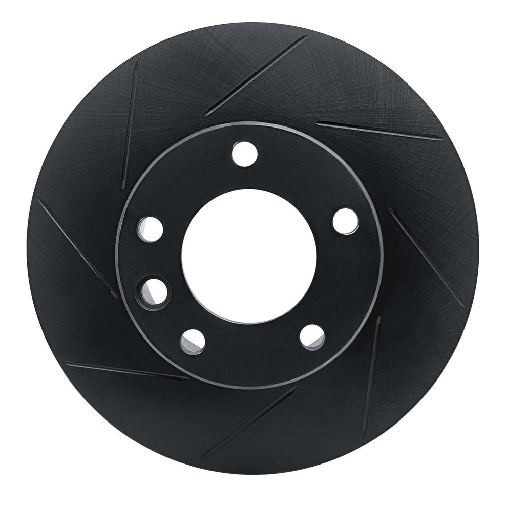 R1 08-18 Mercedes-Benz G500 Front Left Slotted Black Brake Rotor