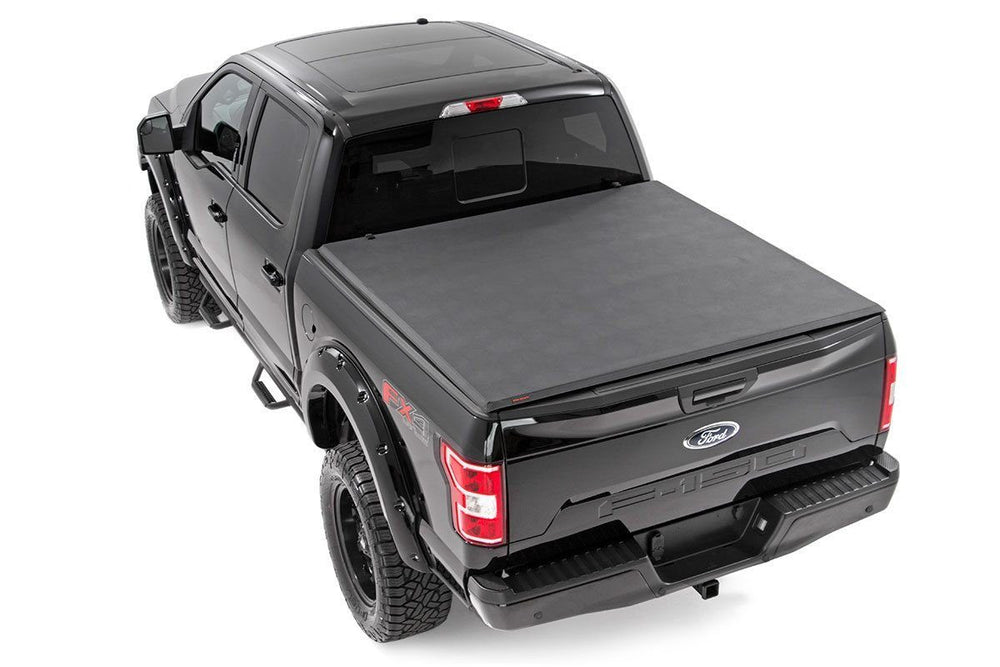 Rough Country Soft Tri-Fold Bed Cover 5 7 Bed Ford F-150 2WD 4WD (2001-2003) 41501550A