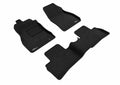 3D ELEGANT FLOOR MAT 2 ROW SET BLCK