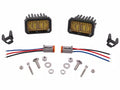 Diode Dynamics Stage Series 2 In LED Pod Sport - Yellow Flood Standard ABL (Pair)
