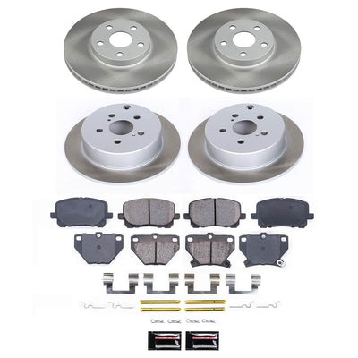 Power Stop 03-06 Pontiac Vibe Front and Rear Semi-Coated Rotor Kit