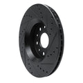R1 18-25 Jeep Gladiator Front Left Drilled & Slotted Black Brake Rotor