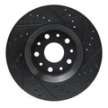 R1 18-25 Jeep Gladiator Front Left Drilled & Slotted Black Brake Rotor
