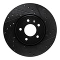 R1 14-19 Buick CASCADA Front Right Drilled & Slotted Black Brake Rotor