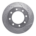 DFC 05-12 Ford F-350 Super Duty 4WD Front Right Drilled & Slotted Silver Brake Rotor