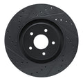 R1 2022-2025 Infiniti QX60 Front Left Drilled & Slotted Silver Brake Rotor