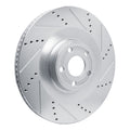 DFC 21-25 Ford Mustang Mach-E Front Right Drilled & Slotted Silver Brake Rotor