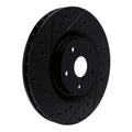 R1 -23 Subaru Ascent Front Left Drilled & Slotted Black Brake Rotor