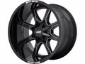 MO970 17X9 6X135/5.5 12MM GLOSS BLACK W/ MILLED SPOKE & MOTO METAL ON LIP