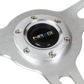 NRG Classic Wood Grain Steering Wheel (365mm) Wood w/Metal Inserts & Brushed Alum. 3-Spoke Center