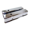 SBC Aluminum Valve Cover Chrome Ball Milled Pair
