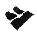 3D MAXpider 2007-2011 Toyota Tundra Double Cab Kagu 1st & 2nd Row Floormats - Black