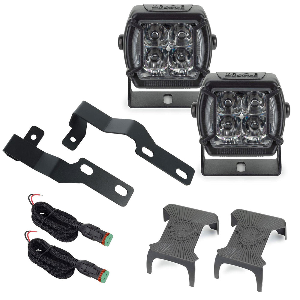 Oracle 05-14 Toyota Tacoma A-Pillar Hood Mount Brackets w/ VEGA Series 4 Spotlights