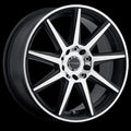 Aluminum Wheels 17x7.5 Storm 144M Machined Spoke-Machined Outer Lip Satin Black 40 Offset 5 on 105/5 on 115 Bolt Pattern 72.62 Bore Raceline