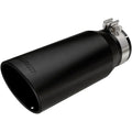 MagnaFlow Tip Stainless Black Coated Single Wall Round Single Outlet 5in Dia 4in Inlet 13in L