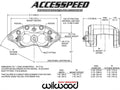 Wilwood Caliper-D52-Black Pwdr 2.00/2.00in Pistons 1.28in Disc
