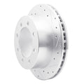 DFC 99-07 Ford E-350 Club Wagon Rear Right Drilled & Slotted Silver Brake Rotor