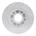 R1 95-97 Ford Ranger (USA/Canada) Front Right Drilled & Slotted Silver Brake Rotor