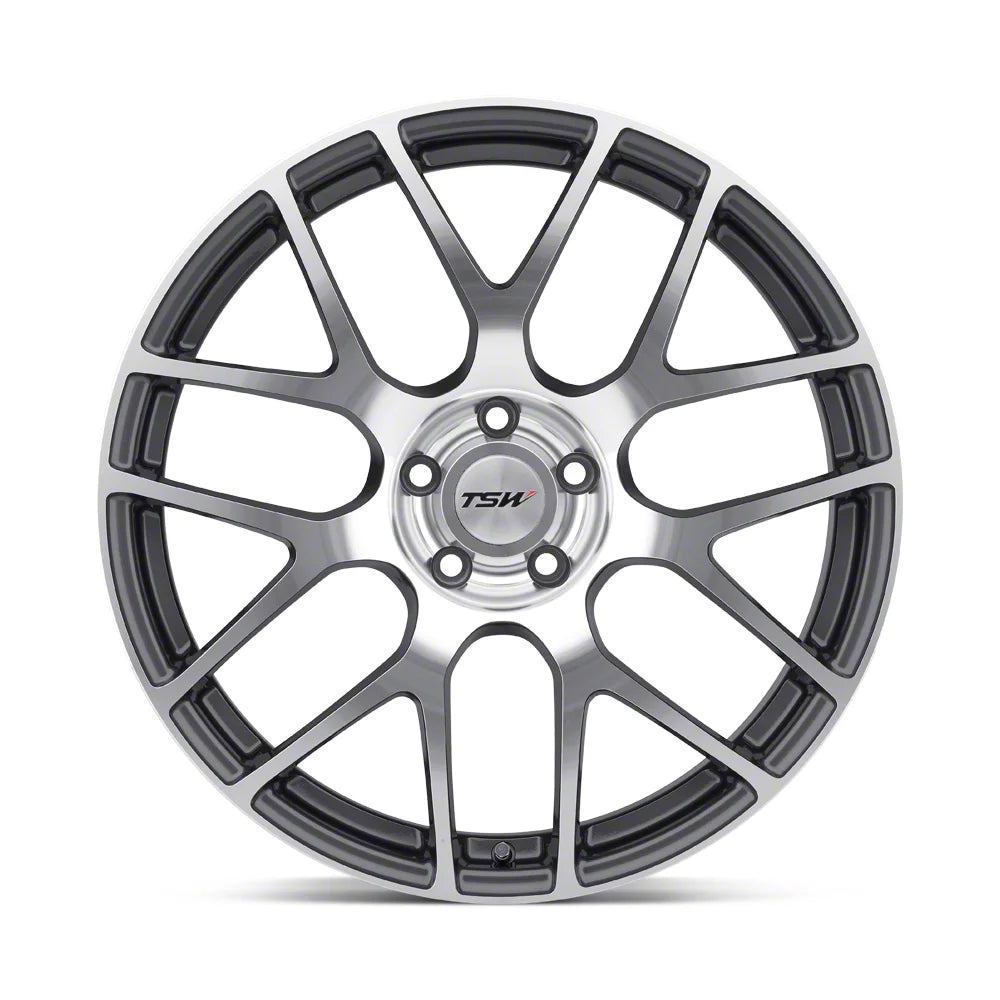 ~(53 lbs. 23X23X12)~ TSW NURBURGRING 21x10.5 5/108 ET45 CB63.4 GUNMETAL W/MIRROR CUT FACE