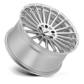 ~(34 lbs. 24X24X12)~ TSW TURBINA 22x10.5 5/108 ET42 CB72.1 TITANIUM SILVER W/MIRROR CUT FACE