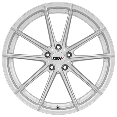 TSW Alloy Wheels silver auto part