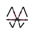RaceQuip Black FIA 6pt Pull Up Lap FHR Formula Sub