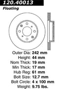 StopTech Drilled Sport Brake Rotor