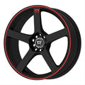 MR142 15X6.5 5X100/4.5 S-BLK RED 40MM