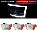 YUKON DENALI HEADLIGHT AND LED BUMER LIGHT CHROME HOUSING AND CLEAR LENS WITH LED BAR