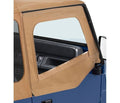 Jeep 1988-1995 Wrangler YJ; NOTE Fits existing factory upper door frames; No door rails or frames included