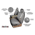 CUSTOM SEAT SAVER SECOND ROW POLYCOTTON TAUPE