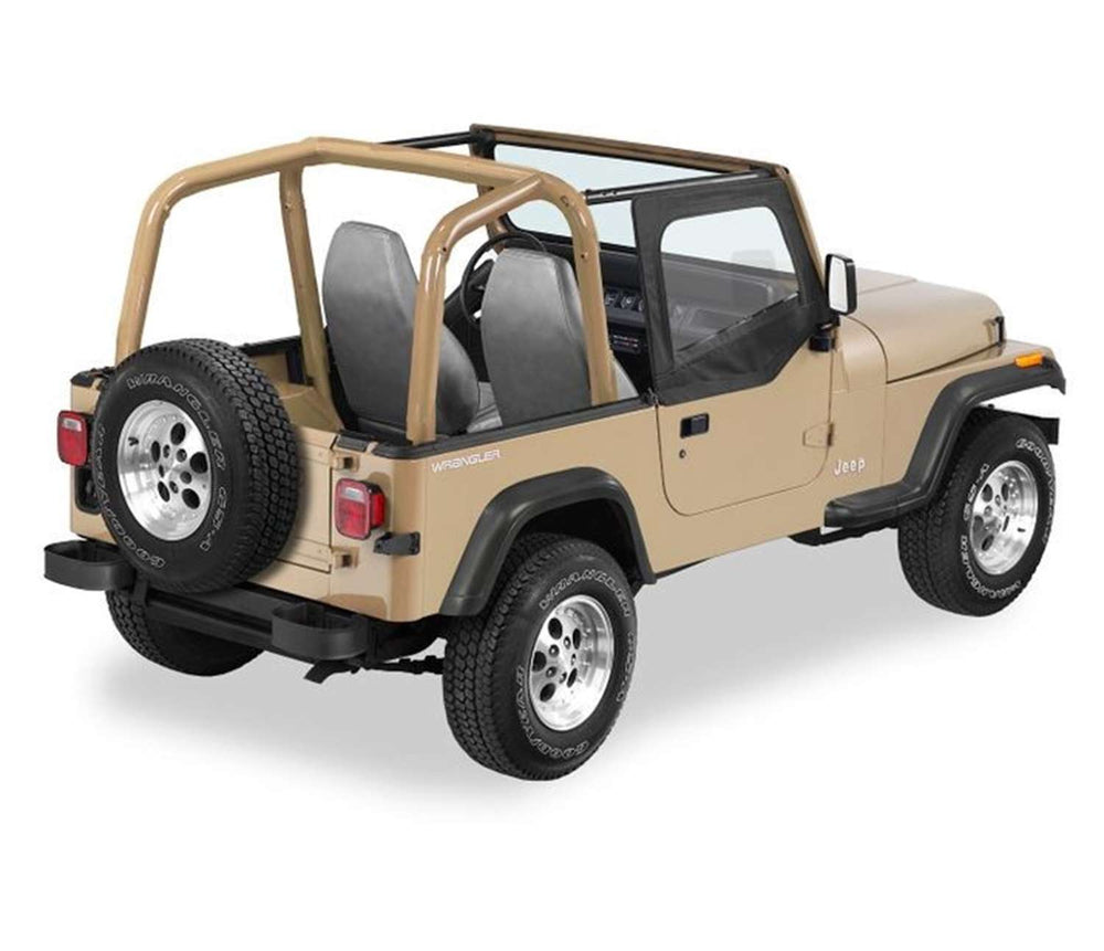 ~(10 lbs. 32X9X9)~ Upper Door Skins Black Denim Jeep 88-95 Wrangler; Fit existing factory upper door frames; no door rails or frames included