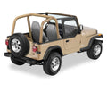 ~(10 lbs. 32X9X9)~ Upper Door Skins Black Denim Jeep 88-95 Wrangler; Fit existing factory upper door frames; no door rails or frames included