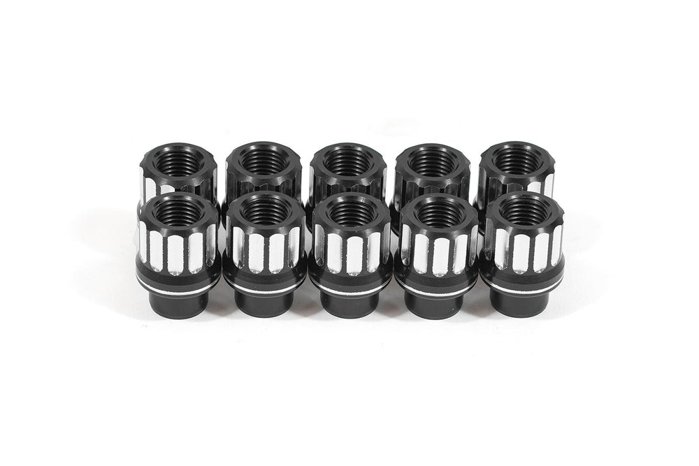 BMR 97-19 Chevrolet Corvette C5/C6/C7 Lug Nut Kit 12mm x 1.50 RH Shank 12-pt Alum Set of 10