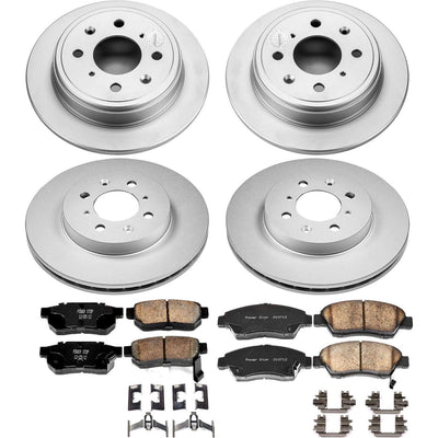 Power Stop 94-97 Honda Civic del Sol Front & Rear Z17 Evolution Geomet Coated Brake Kit