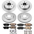 Power Stop 94-97 Honda Civic del Sol Front & Rear Z17 Evolution Geomet Coated Brake Kit