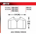 Hawk 89-94 Porsche 911 / 86-91 944 Front & Rear Blue 9012 Race Brake Pads