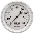 AutoMeter Gauge Tachometer 3-3/8in. 8K RPM In-Dash Old Tyme White