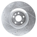 DFC 16-26 Volvo XC90 Front Left Drilled & Slotted Silver Brake Rotor