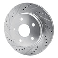 R1 02-24 Chrysler Aspen Front Left Drilled & Slotted Geoperformance Rotor