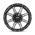 MO970 17x8 8x165.10 GLOSS BLACK W/MACHINED FACE (0 mm)