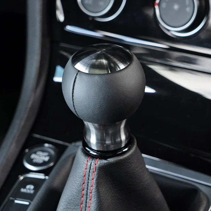 Billetworkz Polished Leather Fusion Weighted Shift Knob - Fits Subaru WRX 2002-14 / All Other 5-Speed Subaru