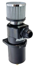 Moroso Single Inlet Black -16AN Billet Breather Tank Catch Can