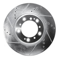 DFC 99-23 Porsche 911 Right Rear Drilled & Slotted Silver Brake Rotor