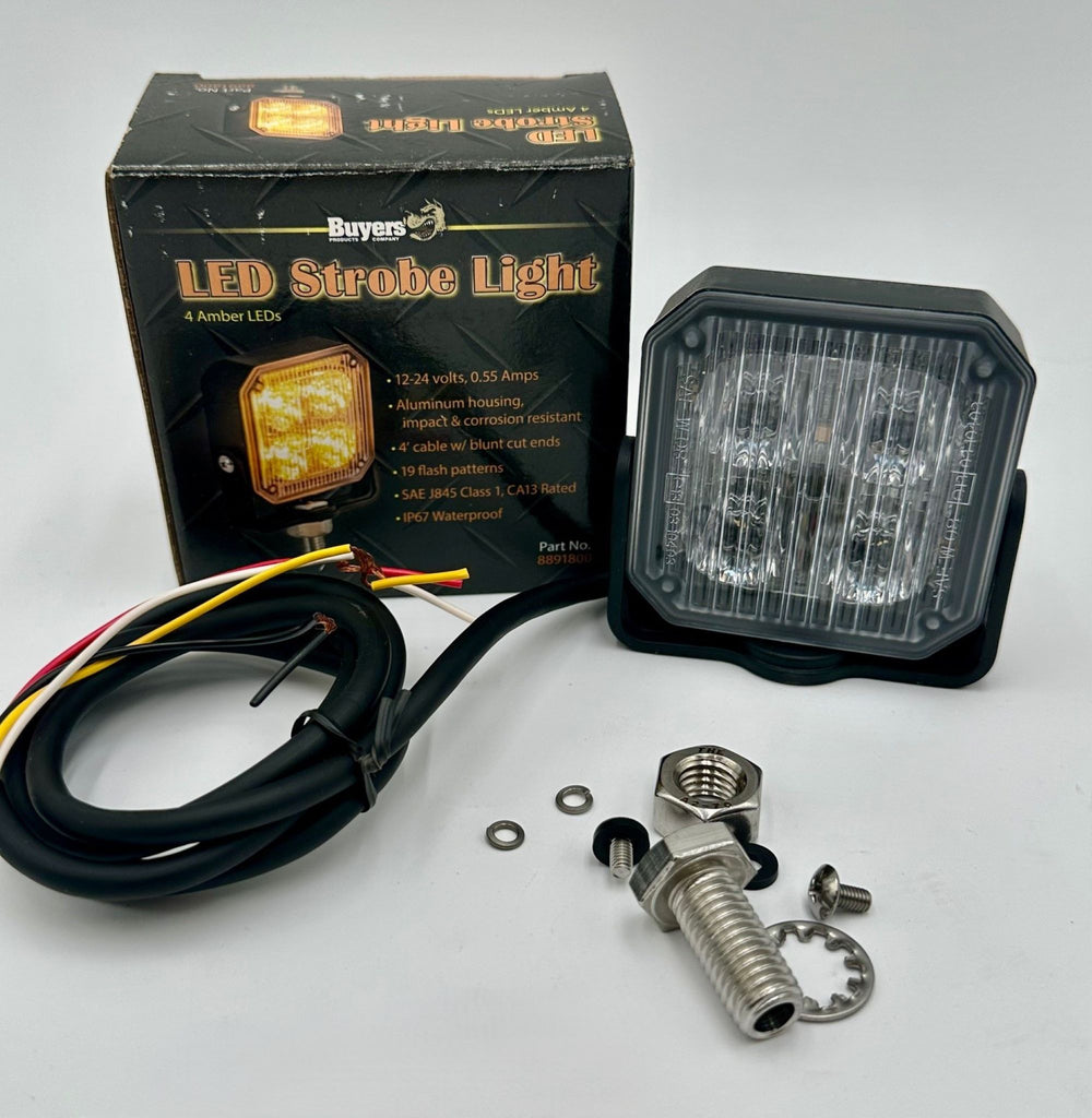 LIGHT,STROBE,2.85IN,4 LED,AMBER,12-