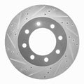 R1 03-08 Dodge Ram 2500 Front Left Drilled & Slotted Silver Brake Rotor