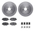 DFC 15-21 Ford Mustang Rear Rotors with 5000 Advanced Brake Pads w/Hardware