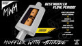Gibson MWA Superflow Center/Dual Oval Muffler - 4x9x14in/3in Inlet/2.5in Outlet - Stainless