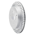 R1 10-24 Infiniti Qx80 Rear Left Drilled & Slotted Geoperformance Rotor